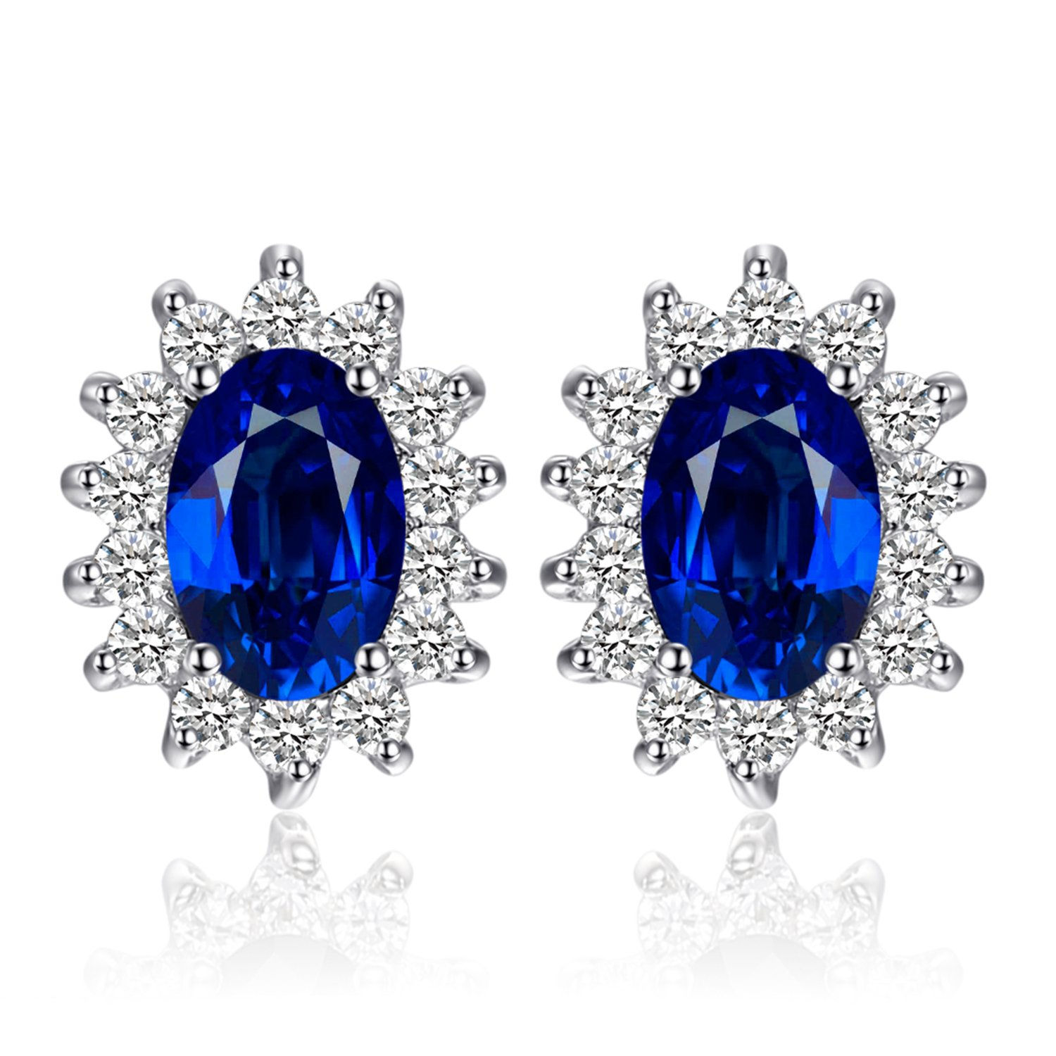 JewelryPalace Princess Diana Kate Middleton Class Gemstone Birthstone Cleated Sa