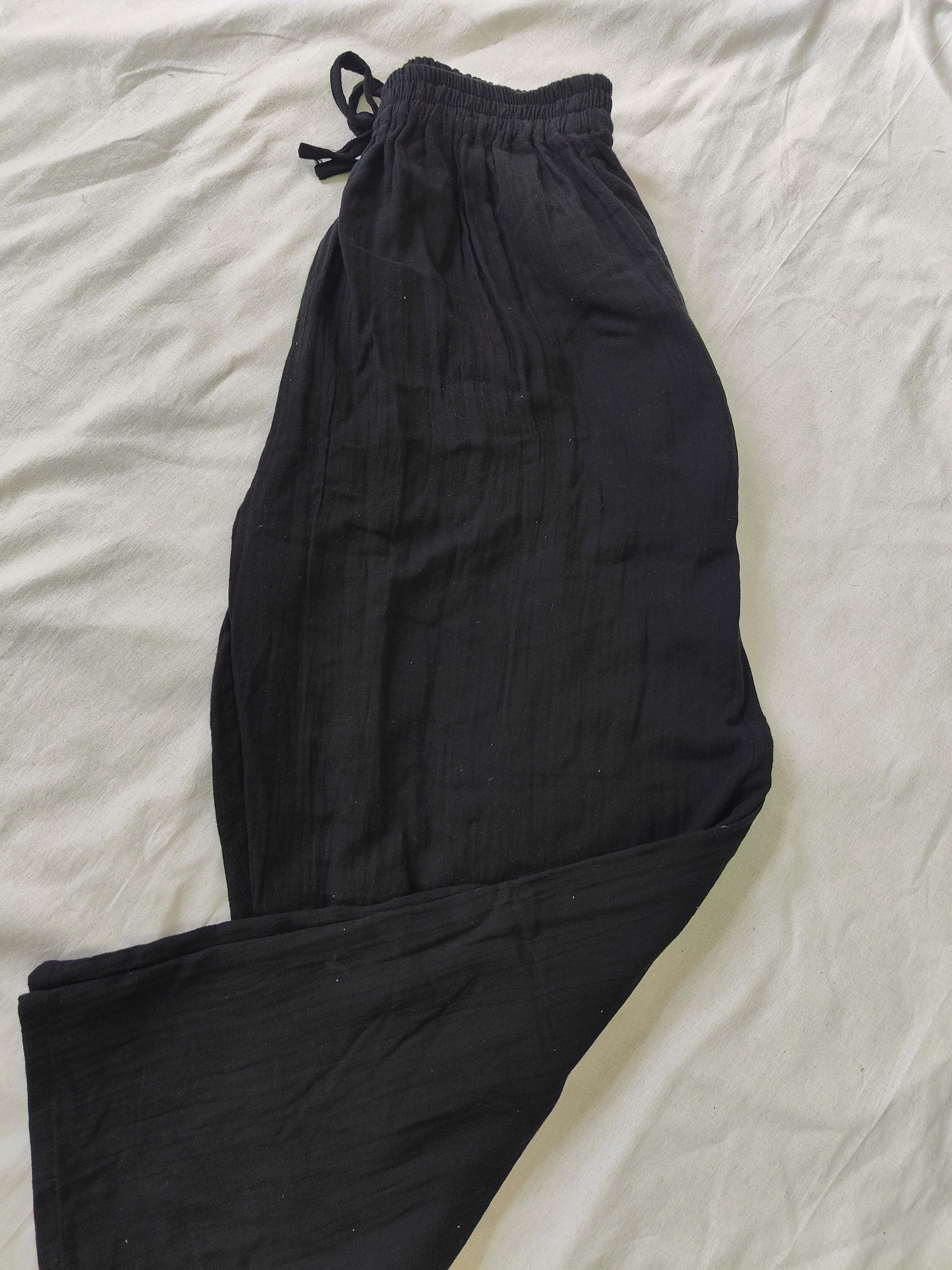 Black linen pant 