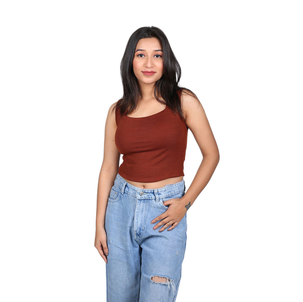 Thumbnail: Half Sleeves Brown top