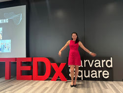 2025.04 - TEDx - posing with sign