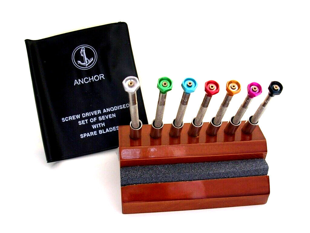 Oak Screwdriver Stand - 7pc Set