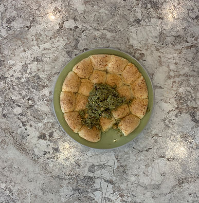 Easy Cheese Dots™ Pull-Apart + Leek Crema