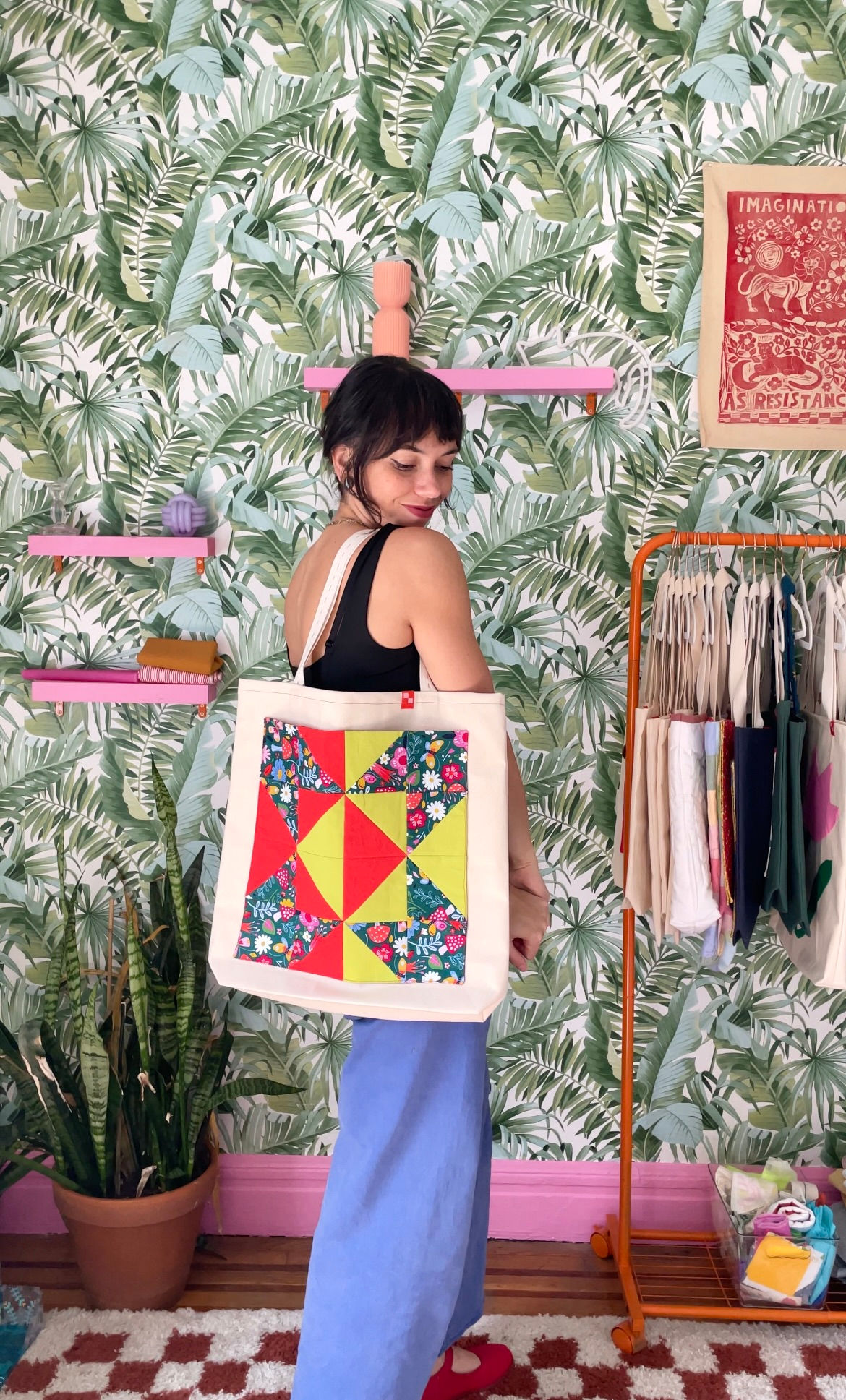 Psychadelic Garden Date Tote