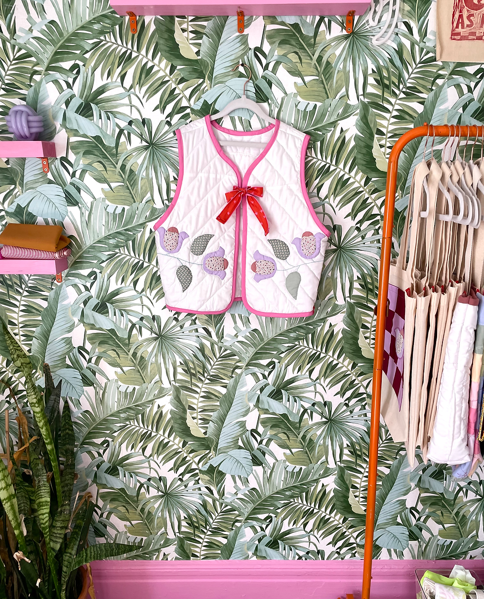 Thumbnail: Helen's Garden Quilted Vest