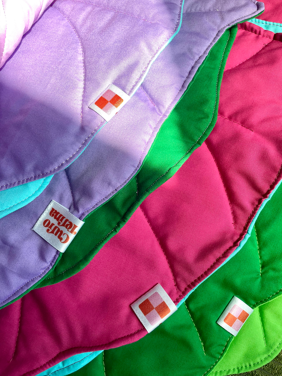 Thumbnail: Quilted Kalo Leaf in Cotton Candy