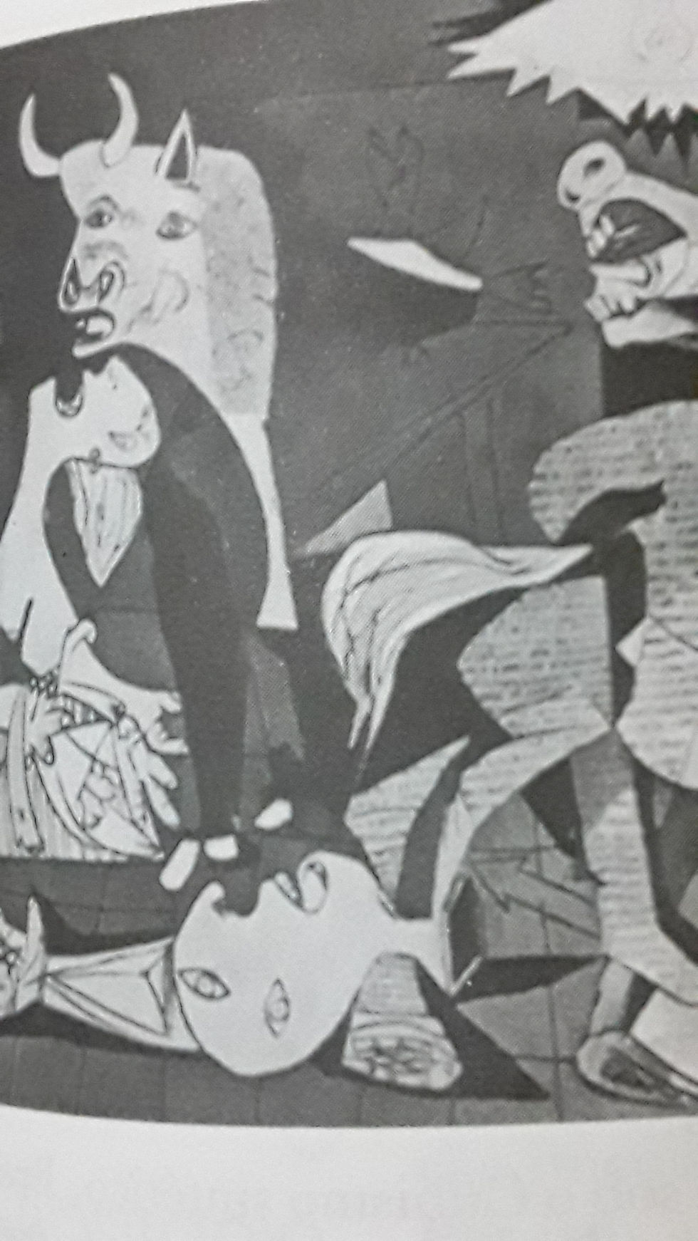 Recorte do quadro "Guernica" (Picasso)