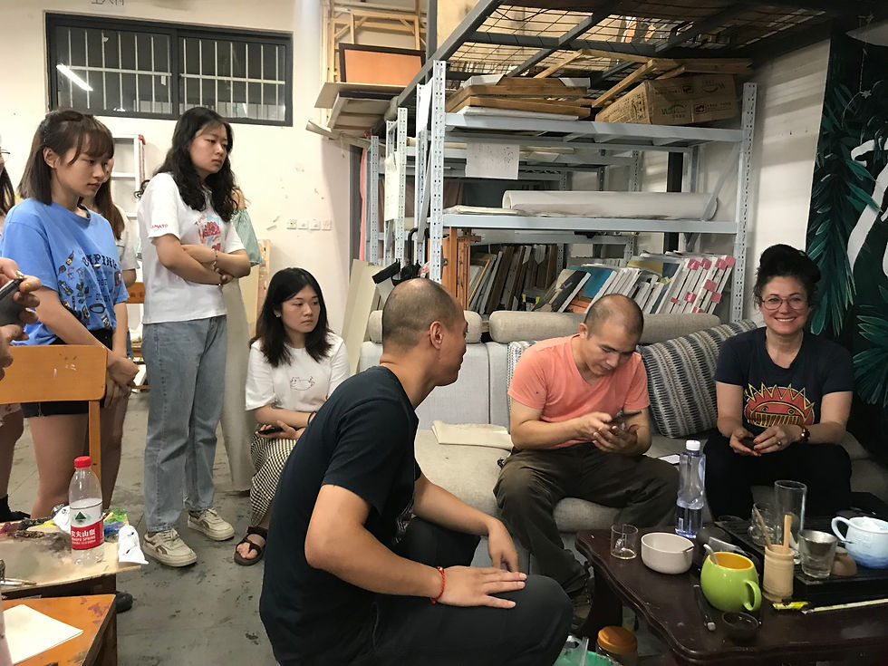 planning the course with Professor Li Ang and Chair He Guang