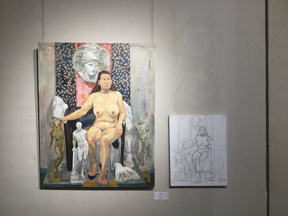 student work in class exhibition