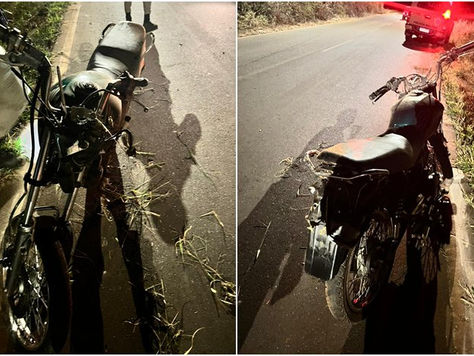Jovem fica ferido após perder controle de motocicleta durante fuga da polícia em Lagoa Real.
