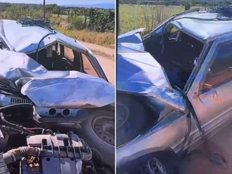 Jovem é arremessado de veículo em acidente na BR-030.