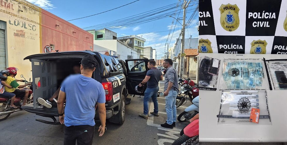 Polícia prende colombiano e mulher suspeitos de extorsão e agiotagem em Guanambi.