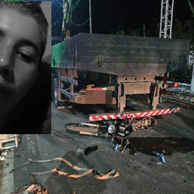 Jovem de 22 anos morre após colidir motocicleta contra caminhão estacionado em Iuiu
