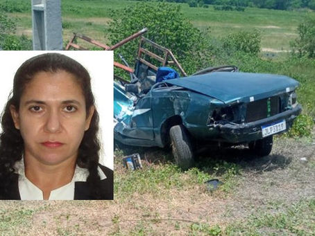 Mulher Morre em Grave Acidente na BA-573 entre Guanambi e Matina.