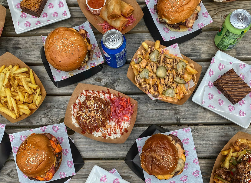 Loaded Fries, Burgers & Brownies