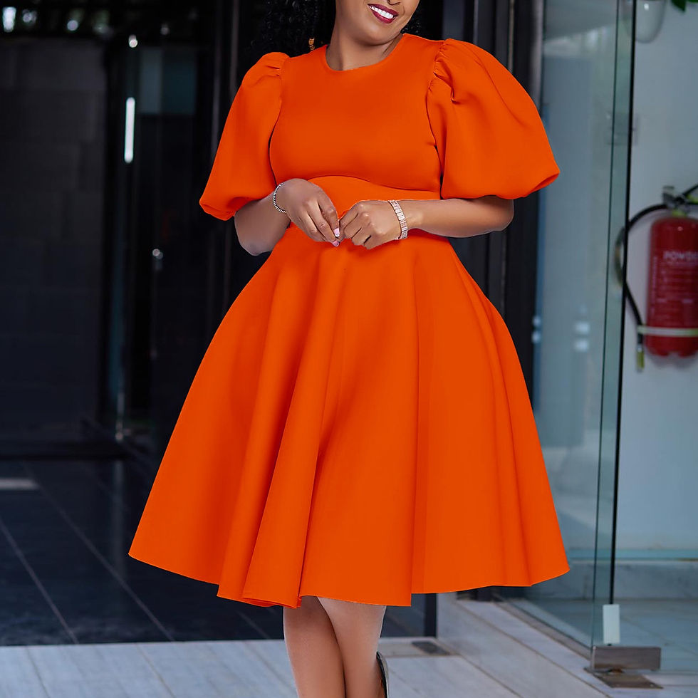 Thumbnail: Elegant Dresses for Woman 2024 O Neck Short Sleeve High Waisted Pleated Mid Calf