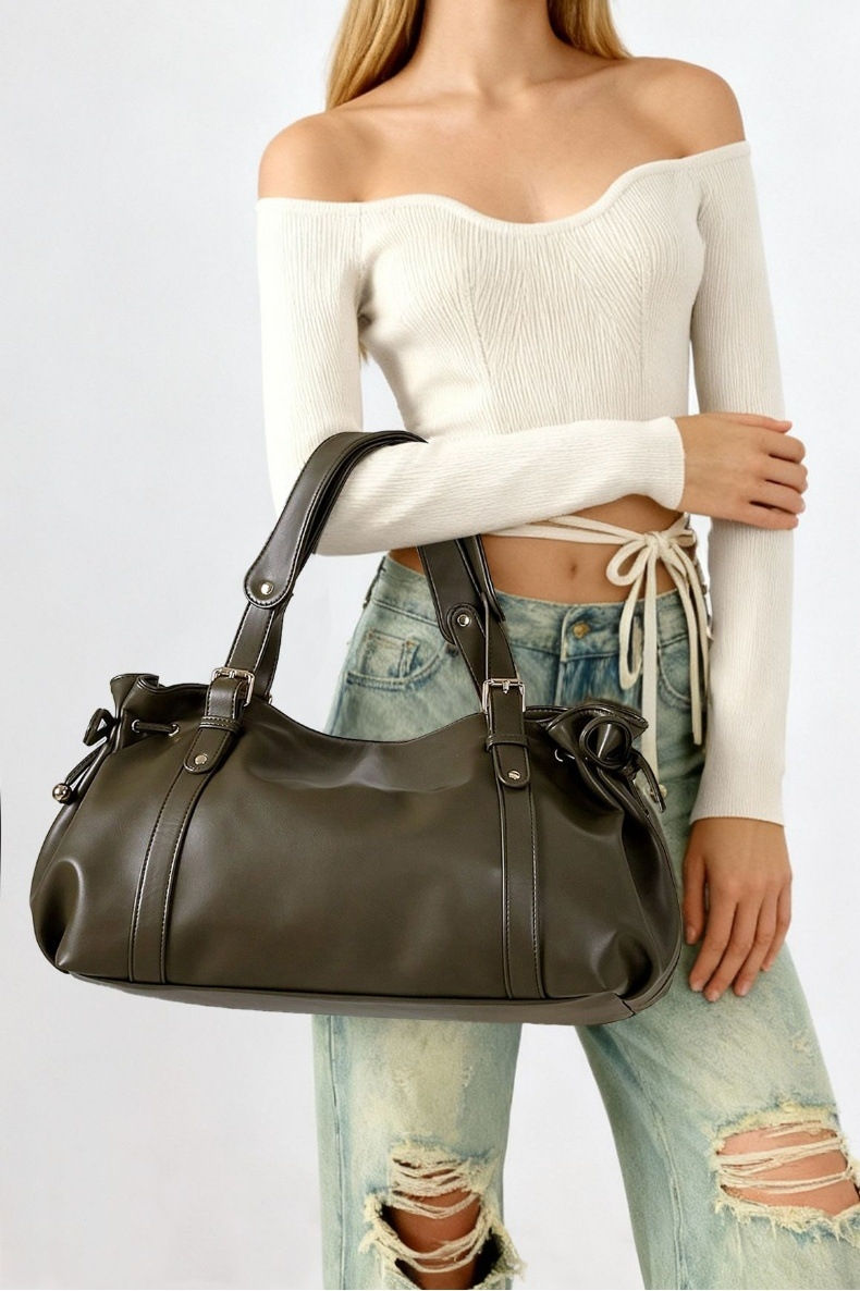 Thumbnail: Women's Crossbody Simple Handbag Commuter Shoulder Boston Bag Stylish Versatile 