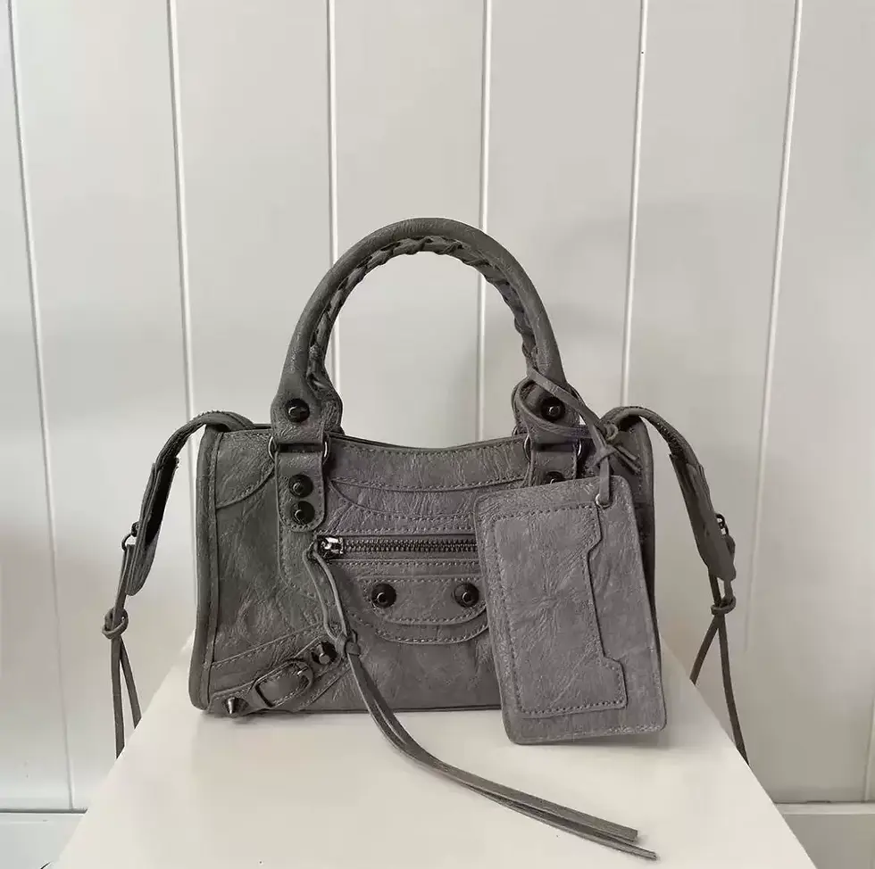 Thumbnail: City Motorcycle Shoulder Bag Tote Bag for Women Luxury Designer 2026 Autumn and 