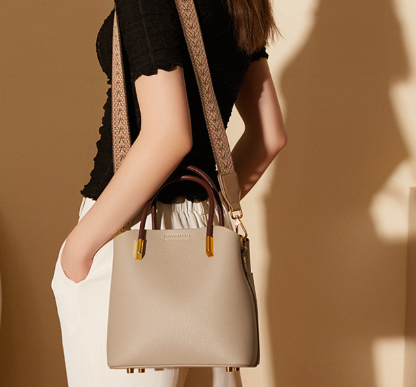 Thumbnail: box leather women luxury bag genuine cowhide lady fashion party bag 2026 new Lar