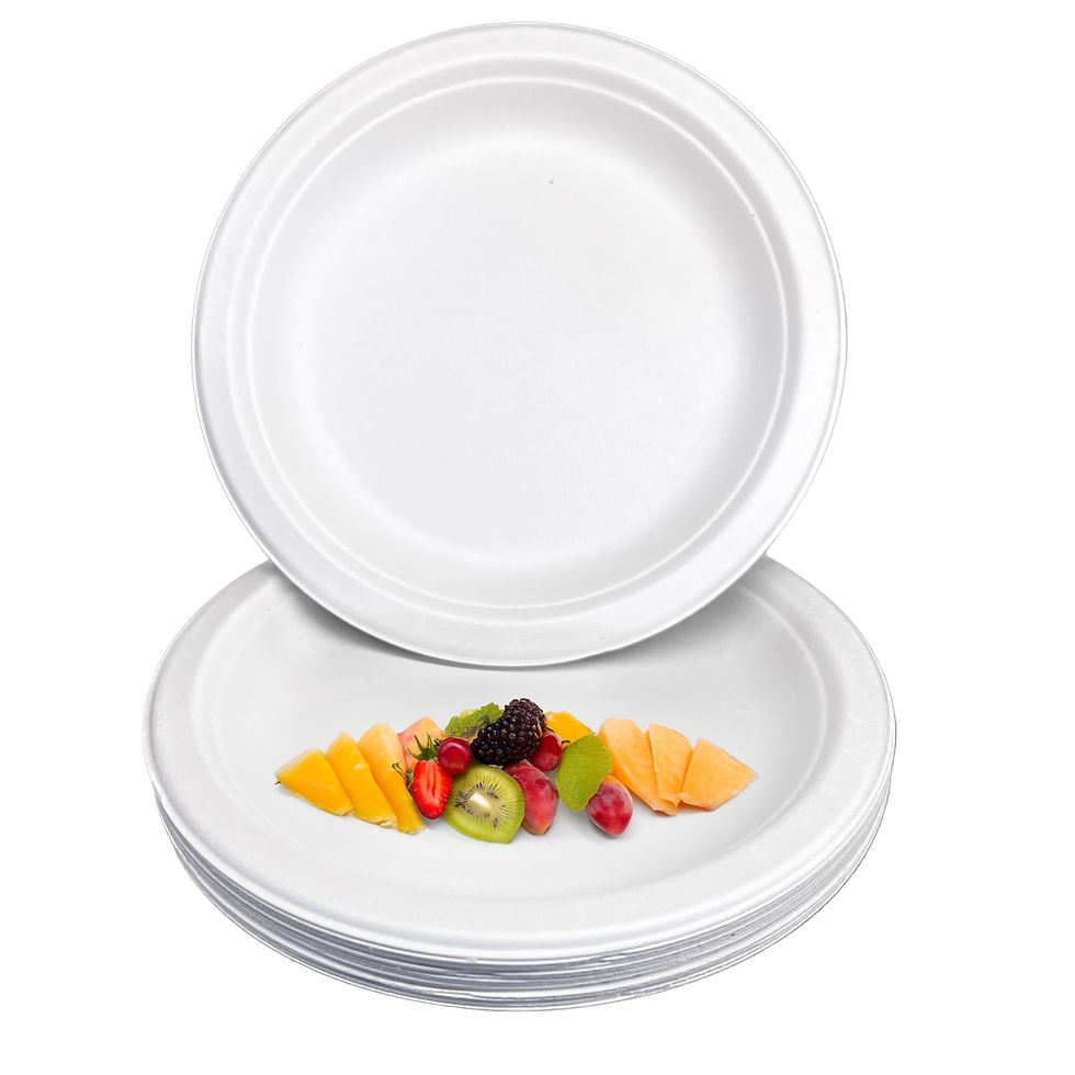 Thumbnail: 9" Compostable Disposable Plates - Bagasse