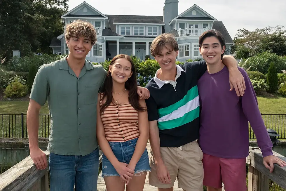 Susannah's annual photo (L to R) Jeremiah, Belly, Conrad and Steven in season 1