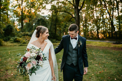 Bride and Groom at Spring Valley Farms