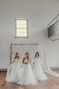 boho wedding dress styled shoot