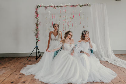 boho wedding dress styled shoot