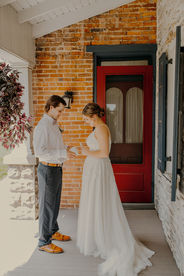 Bride and Groom Private Vow Reading at Melhorn Manor