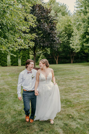 Bride and Groom at Melhorn Manor
