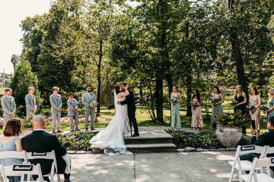 Cameron Estate Inn Garden Wedding Ceremony