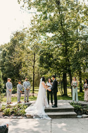 Cameron Estate Inn Garden Wedding Ceremony