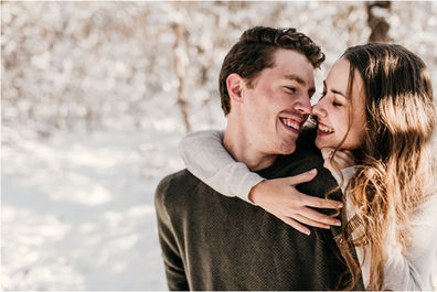 Snowy Engagement Photo Session 