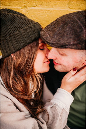 Couple nuzzling noses