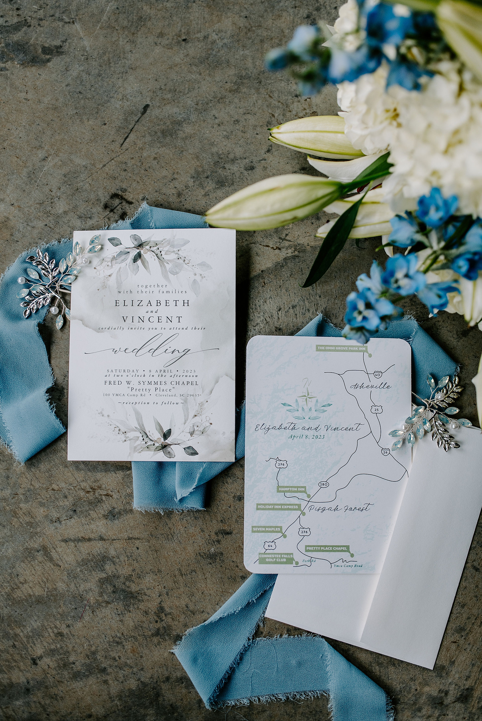 Dusty Blue Wedding Details
