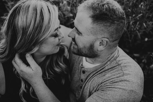 wildflower field engagement photos