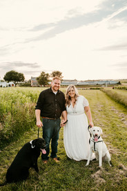 wildflower field engagement photos
