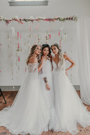boho wedding dress styled shoot