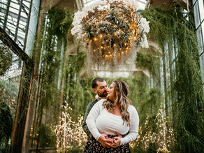 Longwood Gardens Holiday Engagement Photoshoot Kennett Square, PA | Jennifer + Michael