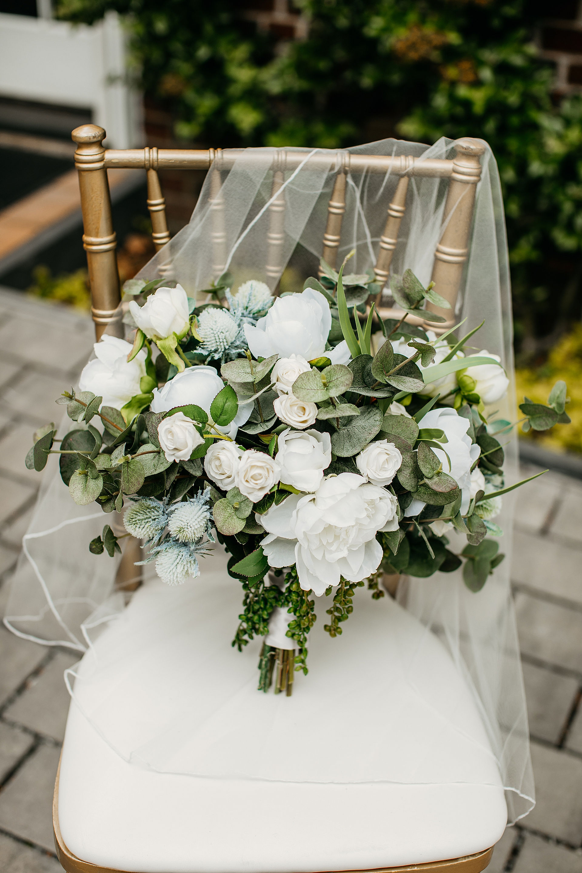 dusty blue wedding details
