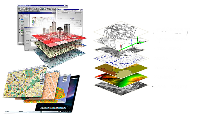 Map overlays using GeoCadastre digital database to create GIS mapping for Local Government Utilities. land surveyors and land administrators of DCDBs