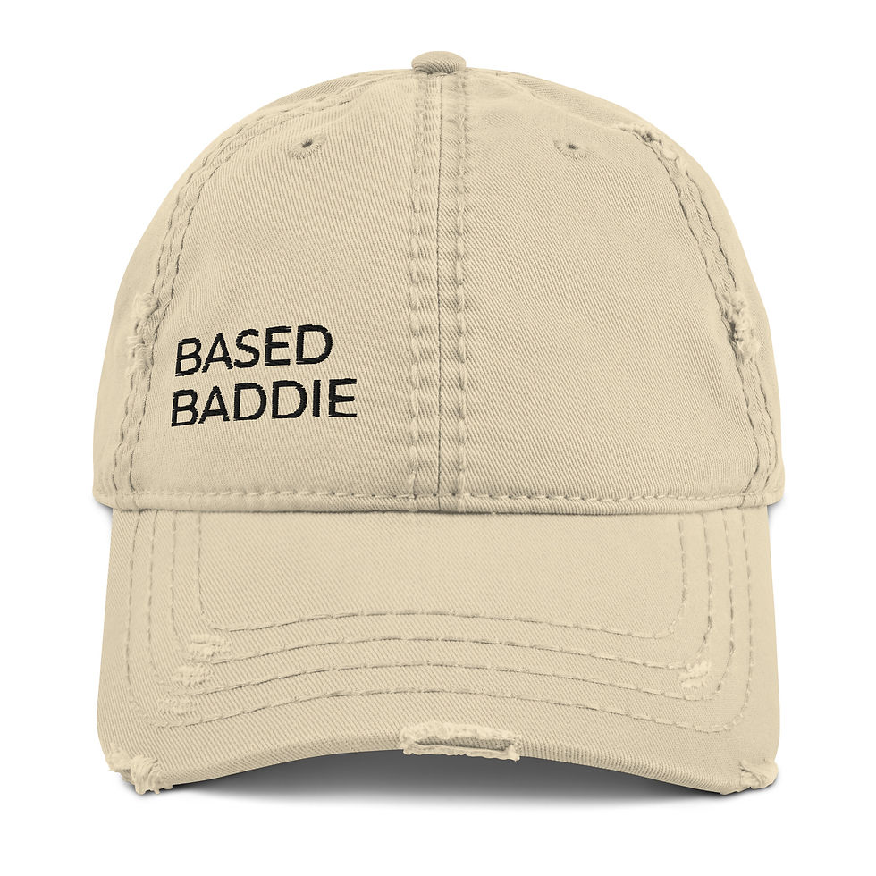 Thumbnail: Based Baddie Distressed Cap