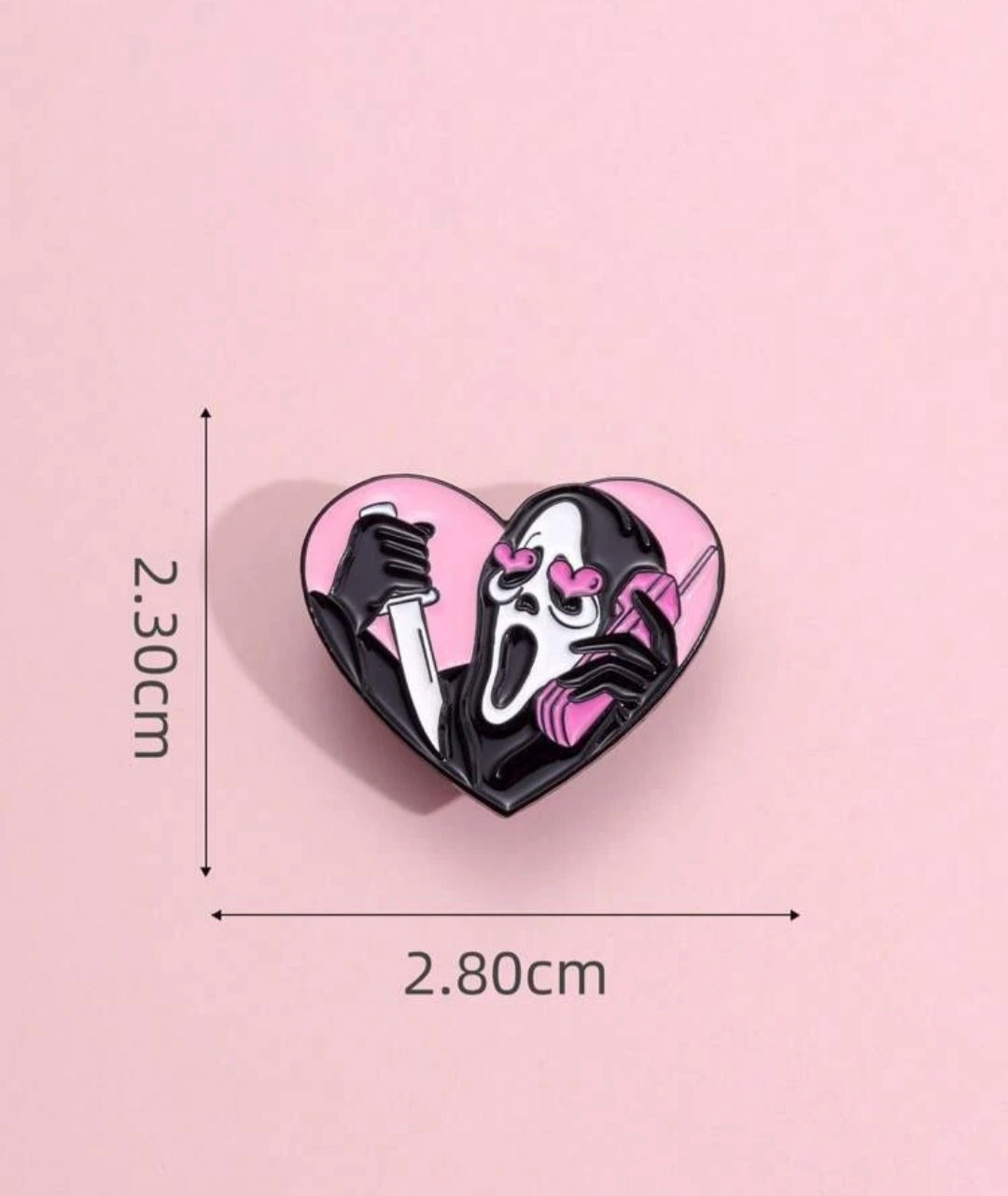 Ghost Face Love Pin