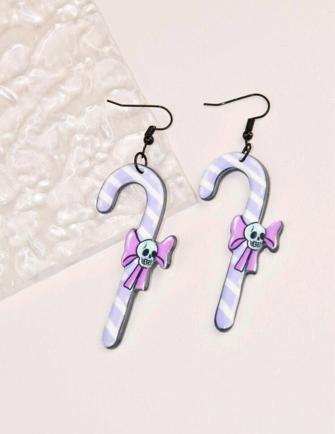 Skull Candy Cane Earrings 