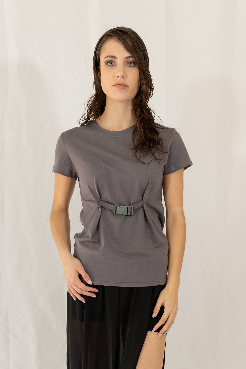 Thumbnail: MV WOMEN'S T-SHIRT WITH BUCKLE