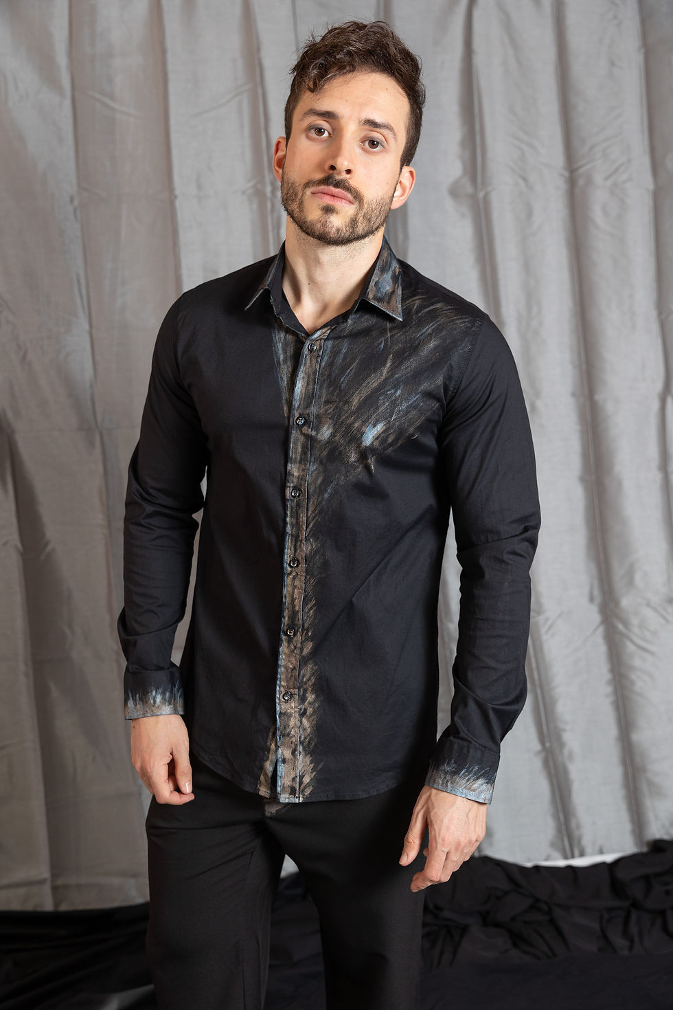 Miniatura: CAMICIA UOMO MV DIPINTA