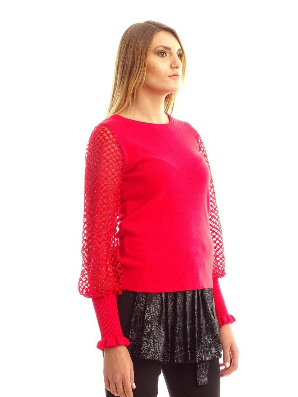 Thumbnail: MV WOMEN'S SWEATER WITH MESH SLEEVE