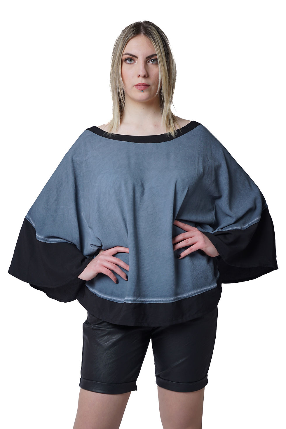 Thumbnail:  WOMEN'S BLOUSE MV TWO-TONE BUTTERFLY 