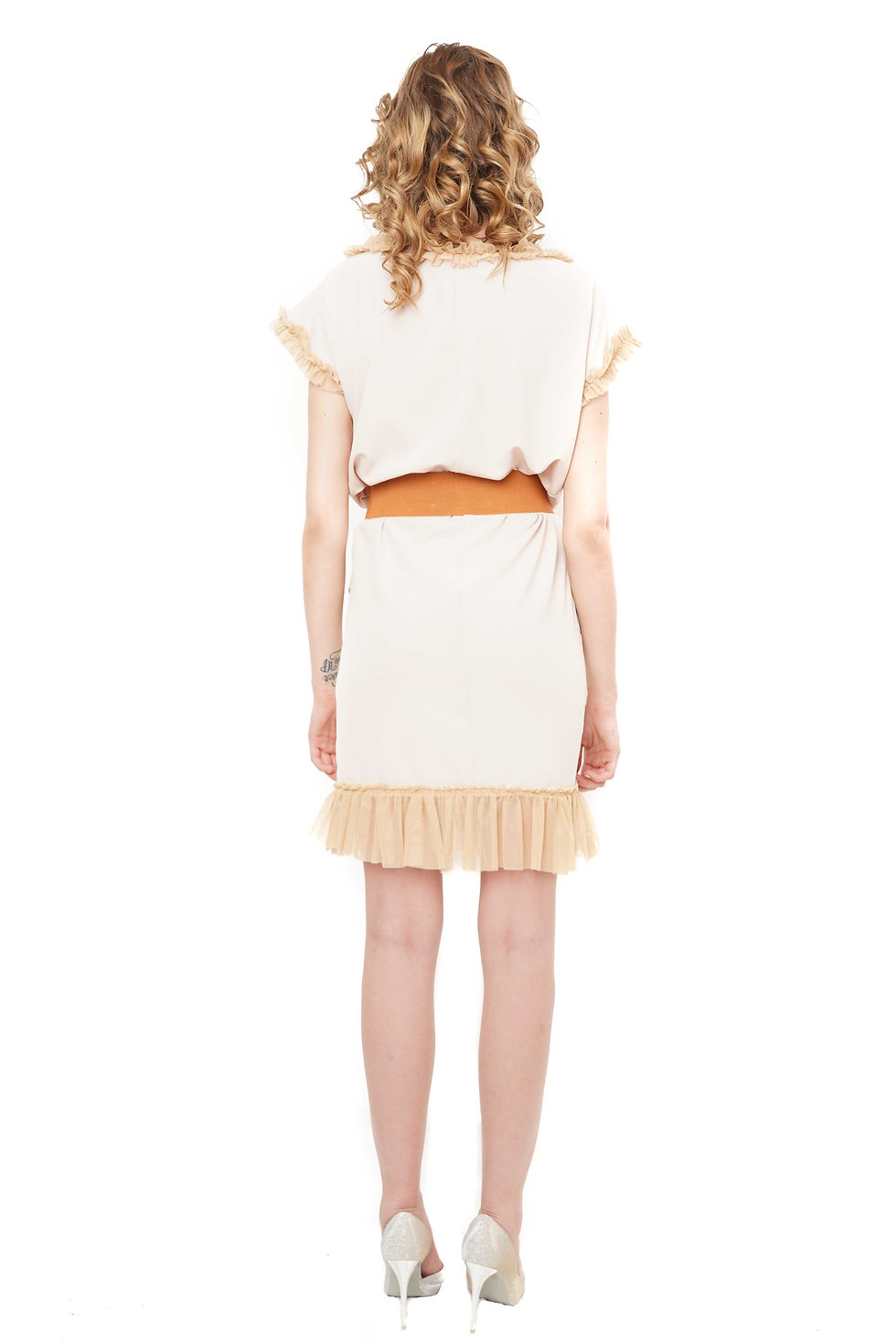 Thumbnail: MV DRESS WITH TULLE INSERTS