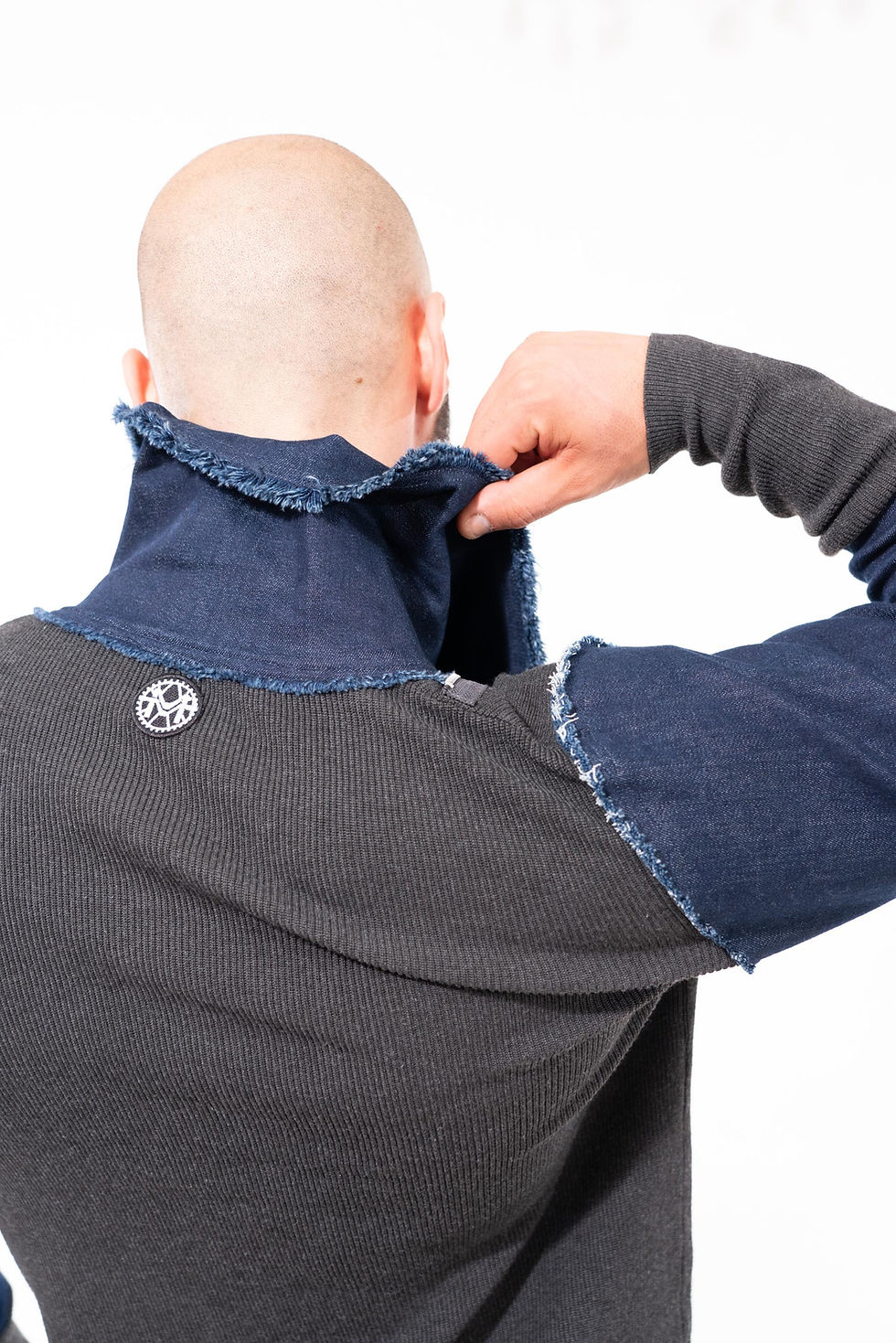 Miniatura: BOMBER UOMO MV JEANS ASIMMETRICO