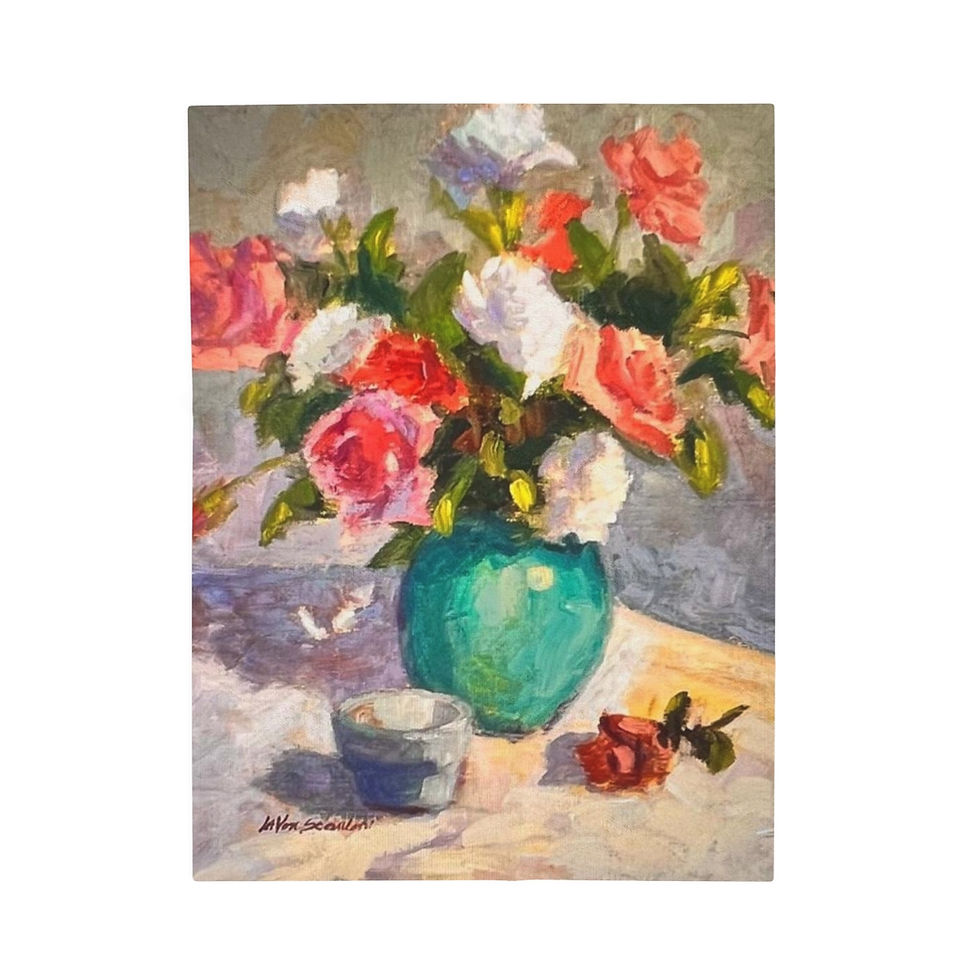 Thumbnail: Pink and White Flower Arrangement Velveteen Plush Blanket